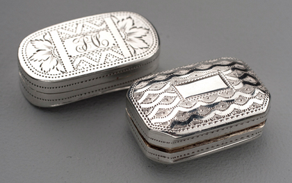Two Georgian Silver Miniature Vinaigrettes - Joseph Willmore